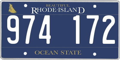 RI license plate 974172