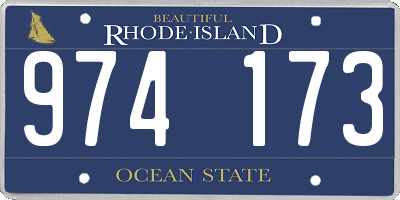 RI license plate 974173