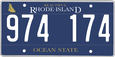 RI license plate 974174