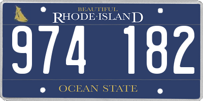 RI license plate 974182