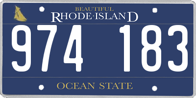 RI license plate 974183