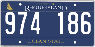 RI license plate 974186