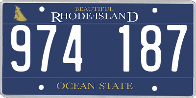 RI license plate 974187