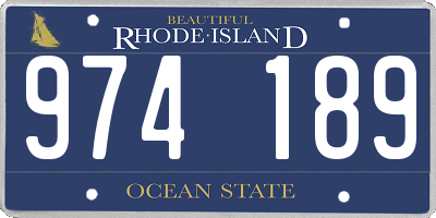 RI license plate 974189