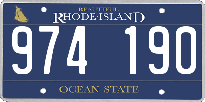 RI license plate 974190