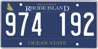 RI license plate 974192