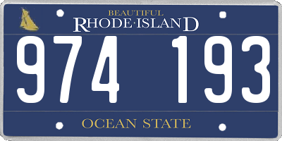 RI license plate 974193