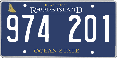 RI license plate 974201