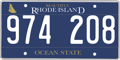 RI license plate 974208