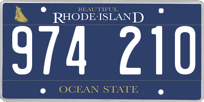 RI license plate 974210