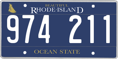 RI license plate 974211