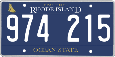 RI license plate 974215