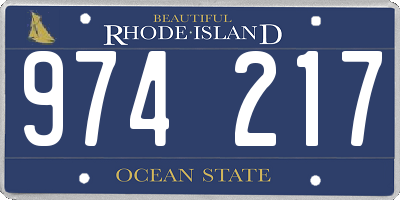 RI license plate 974217
