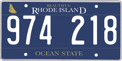 RI license plate 974218