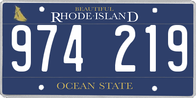 RI license plate 974219