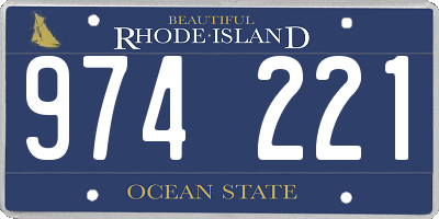 RI license plate 974221