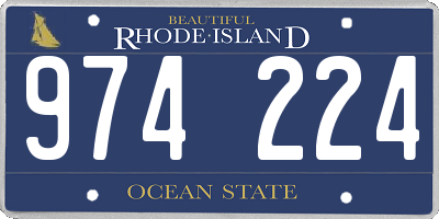 RI license plate 974224