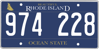 RI license plate 974228
