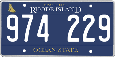 RI license plate 974229