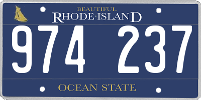 RI license plate 974237