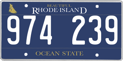 RI license plate 974239