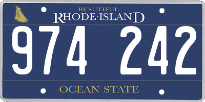 RI license plate 974242