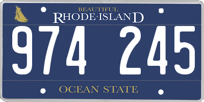 RI license plate 974245