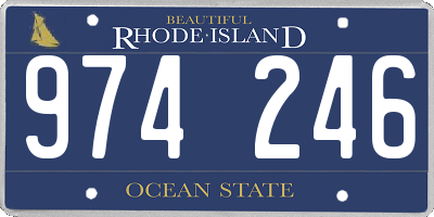 RI license plate 974246