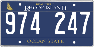 RI license plate 974247