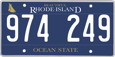 RI license plate 974249