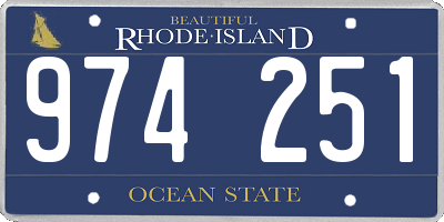 RI license plate 974251