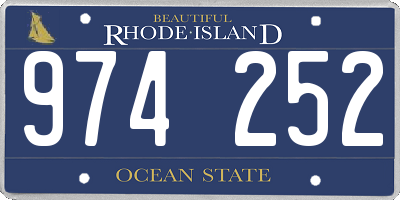 RI license plate 974252
