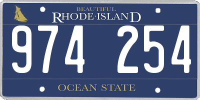 RI license plate 974254
