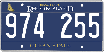 RI license plate 974255