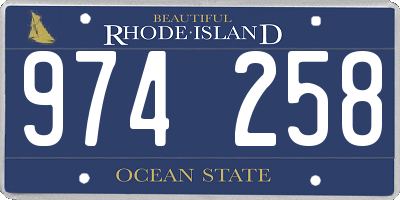 RI license plate 974258