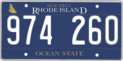 RI license plate 974260