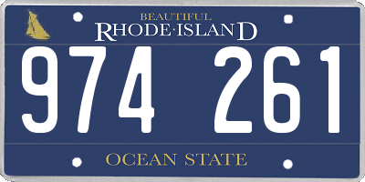 RI license plate 974261