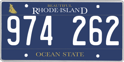 RI license plate 974262