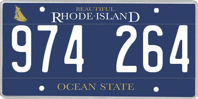 RI license plate 974264