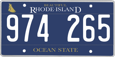 RI license plate 974265