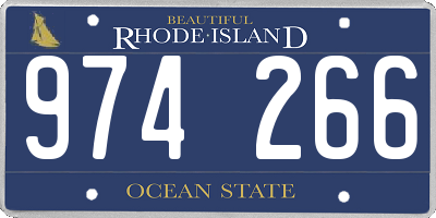 RI license plate 974266