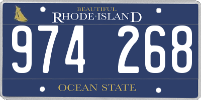 RI license plate 974268