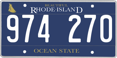 RI license plate 974270