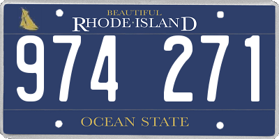 RI license plate 974271