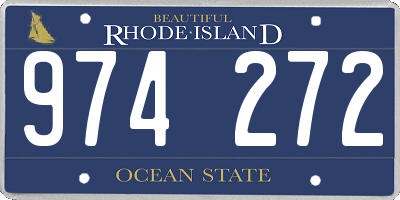 RI license plate 974272