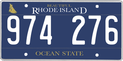 RI license plate 974276