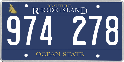 RI license plate 974278