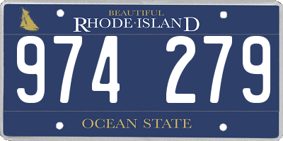 RI license plate 974279