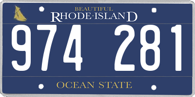 RI license plate 974281