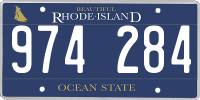 RI license plate 974284
